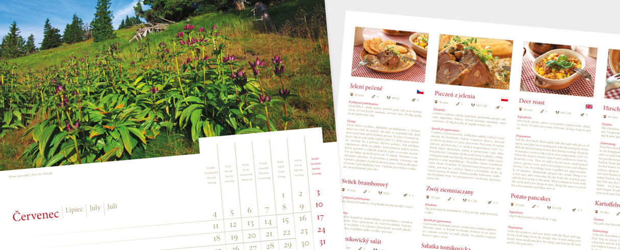Nástěnný kalendář Jeseníky 2011 - jesenické recepty